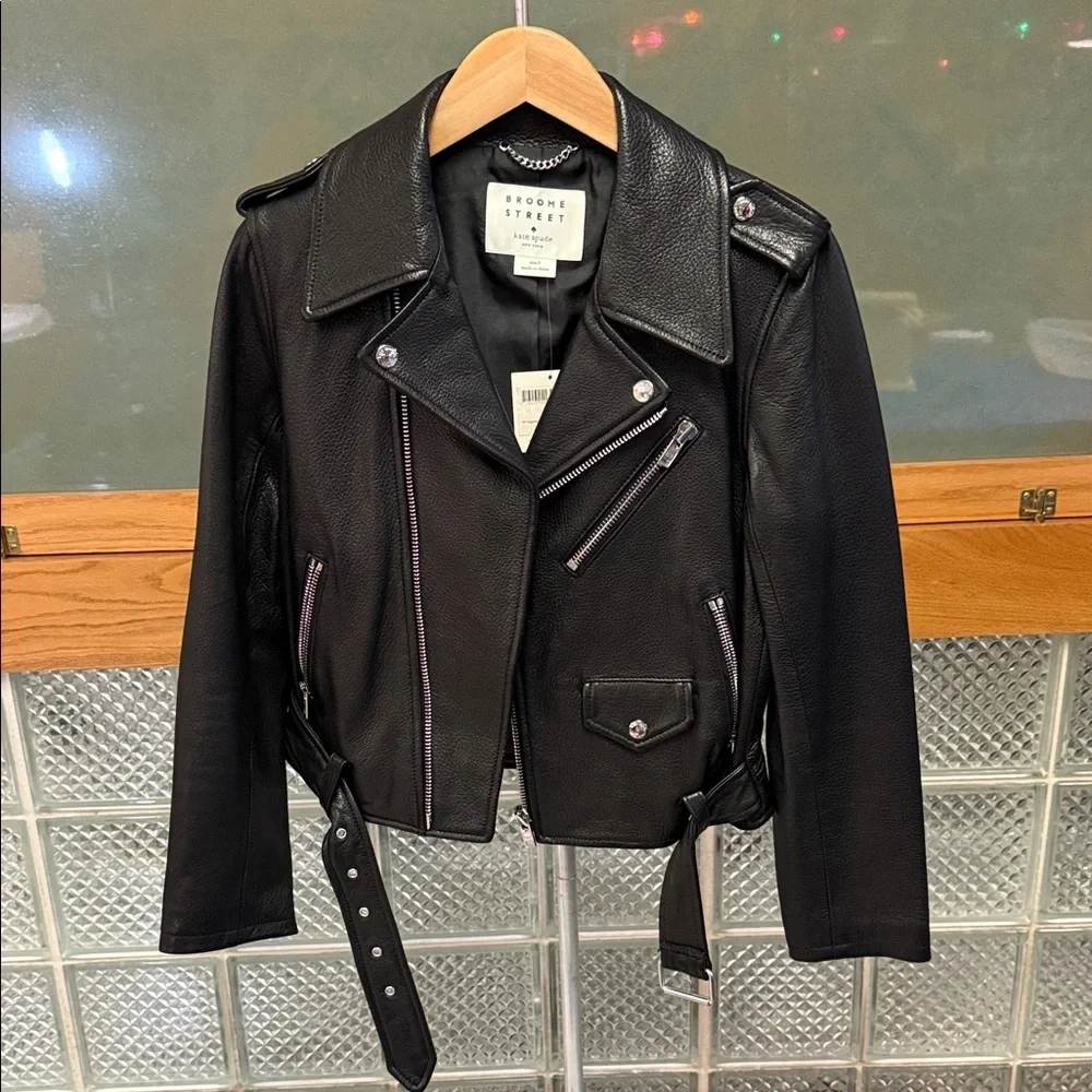 Kate Spade leather moto jacket brand new with tag. - Picture 1 of 6